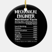 Mechanische Ingenieurnährstoffe Facts Funny Keramik Ornament (Hinten)