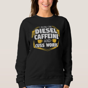 Mechanische Kfz-Fixierung auf Dieselkoffein-Auto Sweatshirt