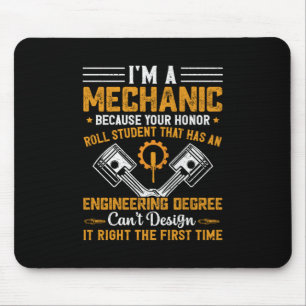 Mechanische Kunst Ich bin ein Mechaniker Mousepad
