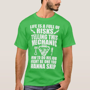 Mechanische Lebensdauer ist voller Risiken, die di T-Shirt