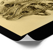 Mechanische Leber Anatomie Steampunkdruck Zeichnen Poster (Ecke)