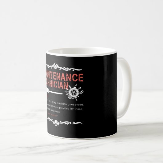 Mechanische Liebhaber| Definition des Instandhaltu Kaffeetasse (VorderseiteRechts)