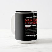 Mechanische Liebhaber |Definition des Wartungstech Zweifarbige Tasse (Vorderseite Links)