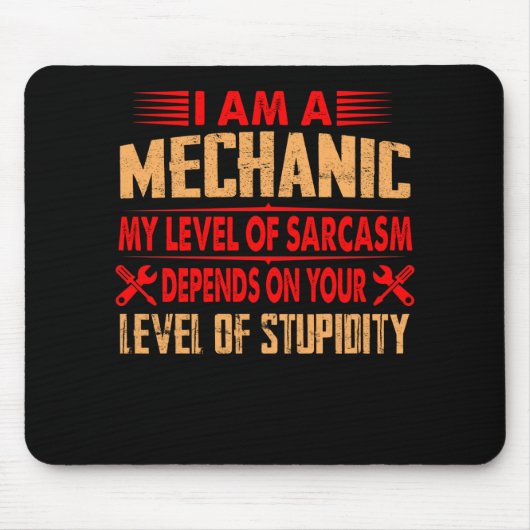 Mechanische Liebhaber | Ich bin ein Mechaniker Mousepad (Vorne)