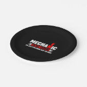 Mechanische Liebhaber| Mechanik Ich streite nicht Pappteller (Schrägansicht)