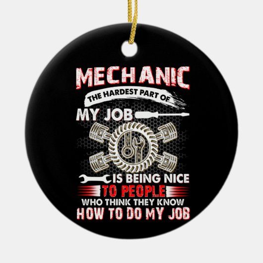 Mechanische Liebhaber| Mechanisch am härtesten Keramik Ornament (Vorne)