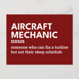 Mechanische Luftfahrzeuge - Definition für "Laugh- Feiertagspostkarte