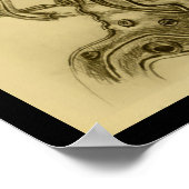 Mechanische Magenanatomie Steampunkdruck Zeichnend Poster (Ecke)