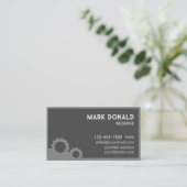 Mechanische, moderne, kundenspezifische Visitenkar Visitenkarte (Stehend Vorderseite)