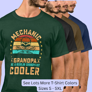 Mechanische Opa Cooler bei Sonnenuntergang T-Shirt