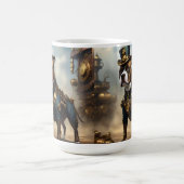 Mechanische Pfoten: Steampunk Staffordshire Terrie Kaffeetasse (Mittel)