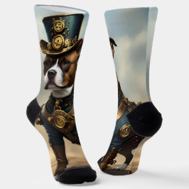 Mechanische Pfoten: Steampunk Staffordshire Terrie Socken