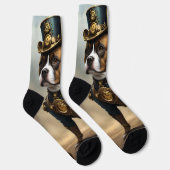Mechanische Pfoten: Steampunk Staffordshire Terrie Socken (Rechts)