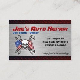 Mechanische Reparatur des Auto von Patriot Skull Visitenkarte