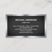 Mechanische Reparatur von Auto aus Metall Visitenkarte (Rückseite)