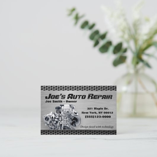 Mechanische Reparatur von Auto Visitenkarte (Stehend Vorderseite)