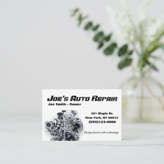 Mechanische Reparatur von Auto Visitenkarte (Stehend Vorderseite)