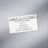 Mechanische Reparatur von kleinen Motoren Magnetische Visitenkarte (Beispiel)