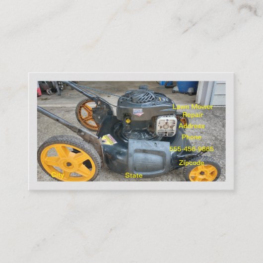 Mechanische Reparatur von kleinen Motoren Visitenkarte (Vorderseite)