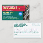 Mechanische Reparatur von Personenkraftwagen 2 Sei Visitenkarte (Vorne/Hinten)