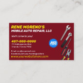 Mechanische Reparatur von Personenkraftwagen 2 Sei Visitenkarte (Vorderseite)