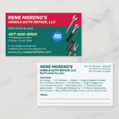 Mechanische Reparatur von Personenkraftwagen 2 Sei Visitenkarte (Vorne/Hinten)