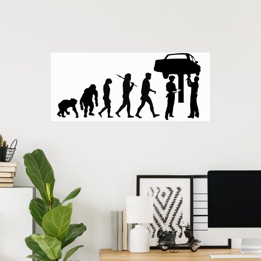 Mechanische Reparatur Werkstatt Mitarbeiter Mens A Poster (Heimbüro)