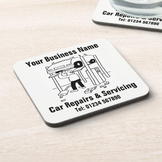 Mechanische Reparaturen oder Garagenreparaturen Getränkeuntersetzer (Linke Seite)