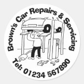 Mechanische Reparaturen und Wartung Runder Aufkleber (Vorderseite)