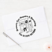 Mechanische Reparaturen und Wartung Runder Aufkleber (Umschlag)