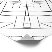 Mechanische Ring-Mandala-Präzisions-Farbkunst Poster (Ecke)