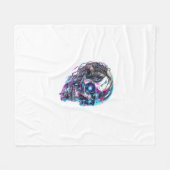 Mechanische Schädelmatrix Fleecedecke (Vorderseite (Horizontal))