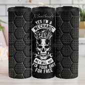 Mechanische Schädelwarnung Thermosbecher