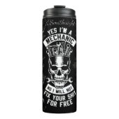 Mechanische Schädelwarnung Thermosbecher (Vorderseite)