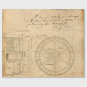 Mechanische Schaltpläne auf Tan Geschenkpapier (Flach)