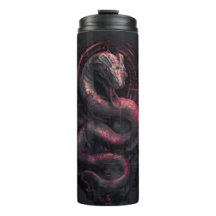 Mechanische Schlange Dark Sci-Fi Thermobecher Thermosbecher