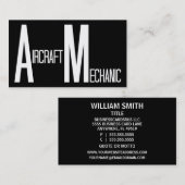 Mechanische schwarze und weiße Visitenkarte (Vorne/Hinten)