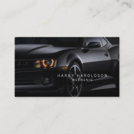 Mechanische Shiny Car Profile Business Card Visitenkarte