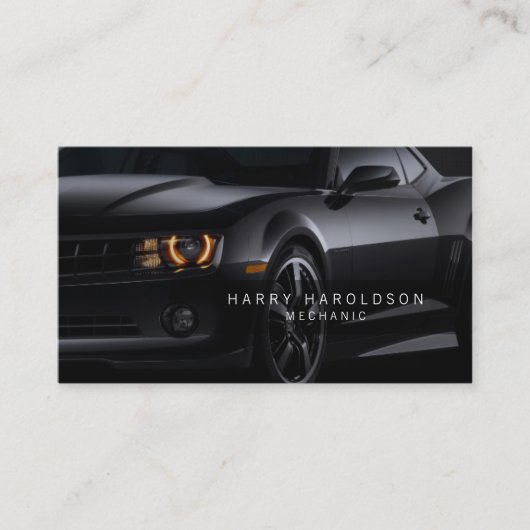 Mechanische Shiny Car Profile Business Card Visitenkarte (Vorderseite)