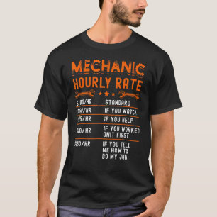 Mechanische Shirts Stundensatz Funny Car Auto LKW 