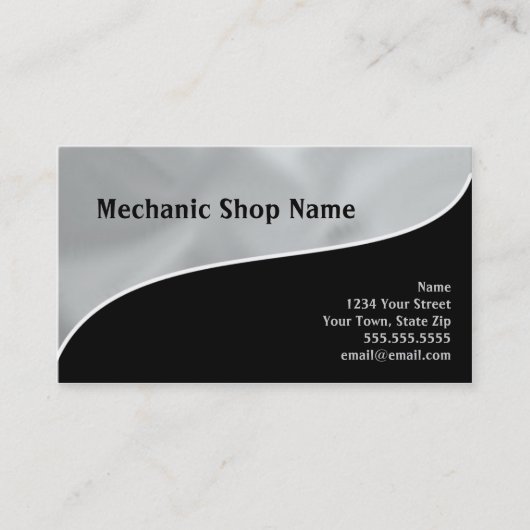 Mechanische Shop-CUSTOMIZED-Visitenkarten Visitenkarte (Vorderseite)