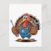 Mechanische Squad Türkei Erntedank Gobbler Ankündigungspostkarte (Vorderseite)