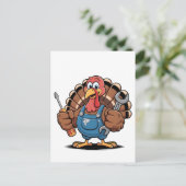 Mechanische Squad Türkei Erntedank Gobbler Ankündigungspostkarte (Stehend Vorderseite)