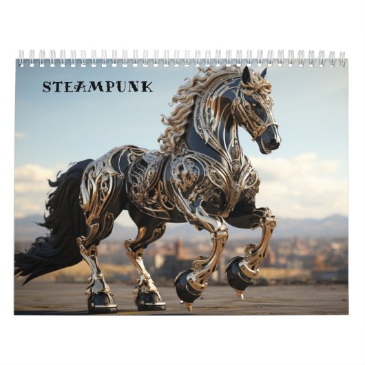 Mechanische Steampunk-Hengste Kalender (Titelbild)