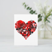 MECHANISCHE STEAMPUNK HERZ POSTKARTE (Stehend Vorderseite)