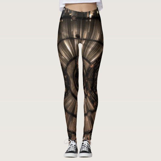 Mechanische Steampunk-Sternbilder Leggings (Vorderseite)