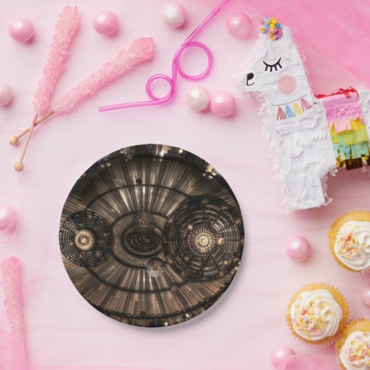 Mechanische Steampunk-Sternbilder Pappteller (Party)