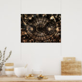 Mechanische Steampunk-Sternbilder Poster (Küche)