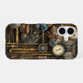 Mechanische Steampunkeleganz in Bewegung iPhone 16 Hülle (Rückseite (Horizontal))
