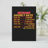 Mechanische Stundensätze Dankeskarte (Stehend Vorderseite)